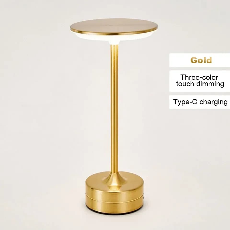 Kristallen metalen LED-tafellamp, dimbaar in 3 kleuren
