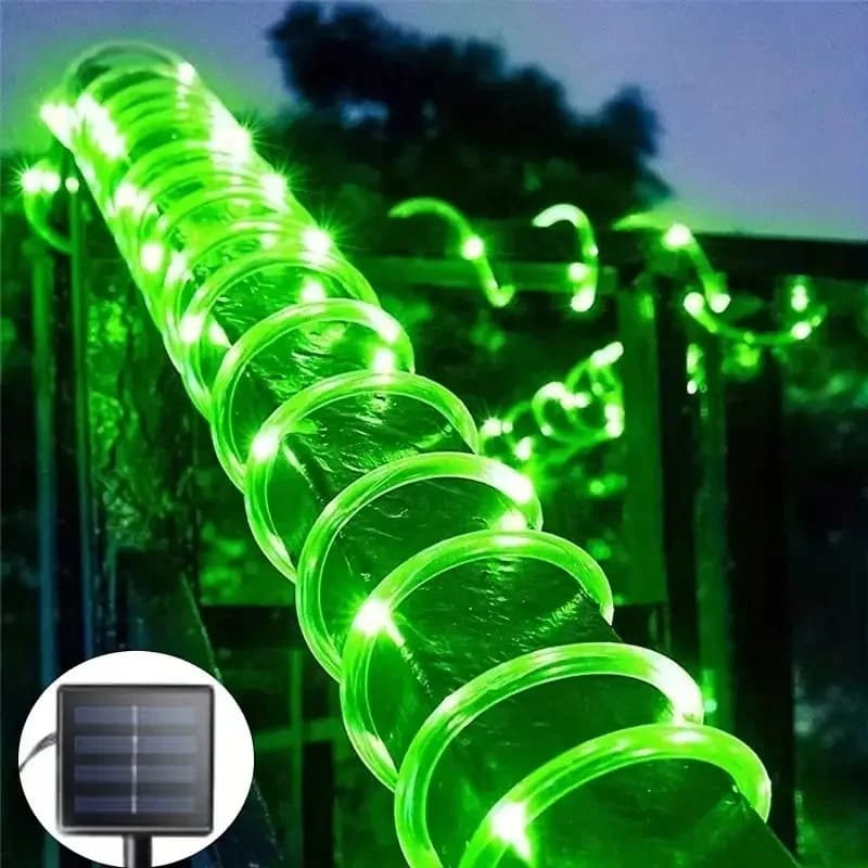 Solar LED Touwlamp Padverlichting, 8 Modi