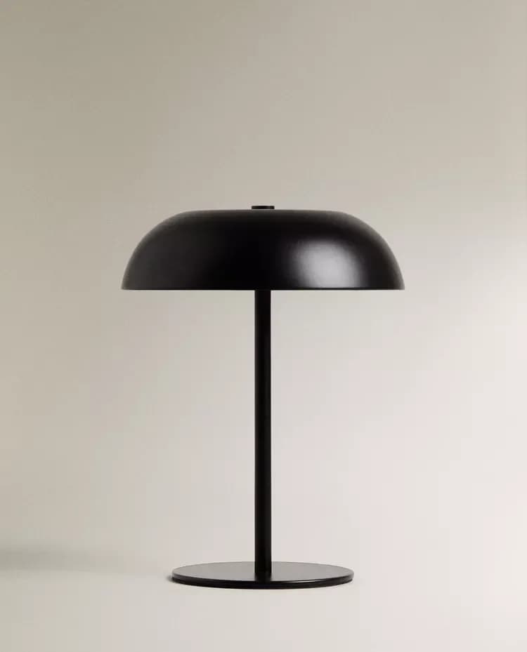 Oplaadbare metalen paddenstoel-tablelamp met aanraakbediening