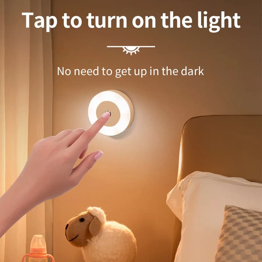 Draagbare dimbare draadloze LED-wandlamp