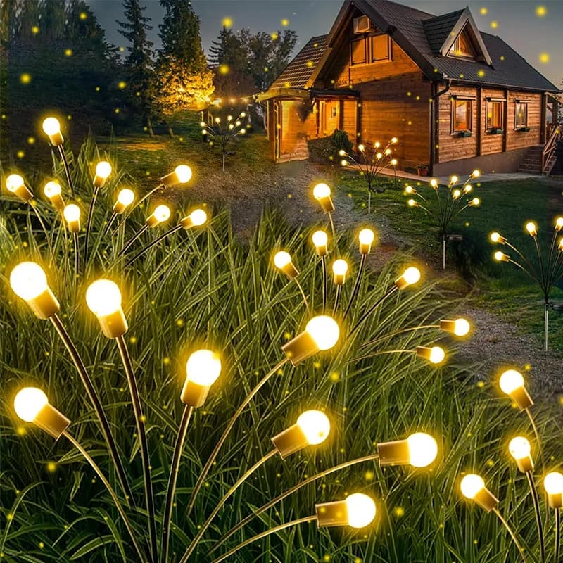 Zonverlichte vuurvliegjes tuinverlichting, waterdicht