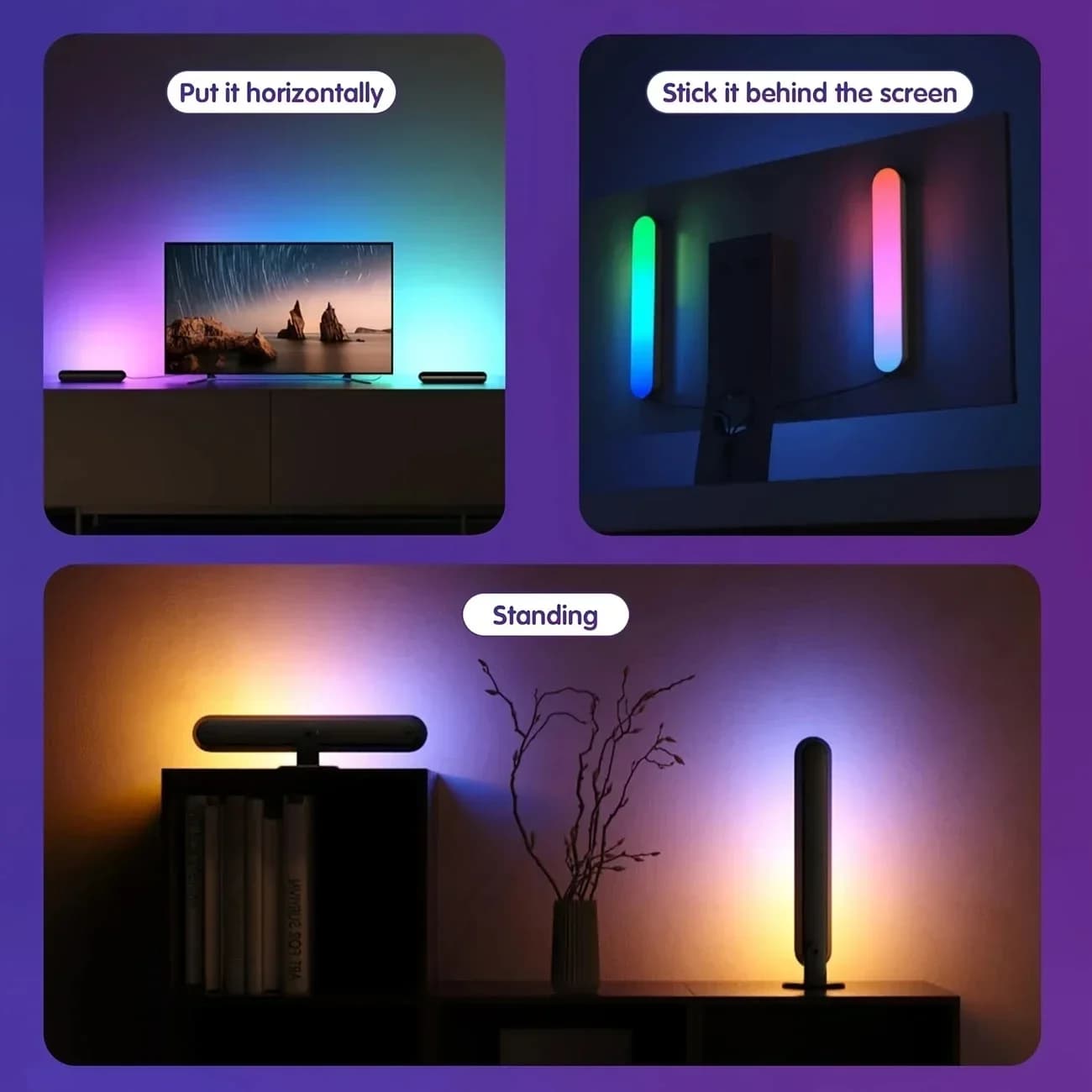 Oplaadbare USB RGB-lichtbalk met muzieksynchronisatie