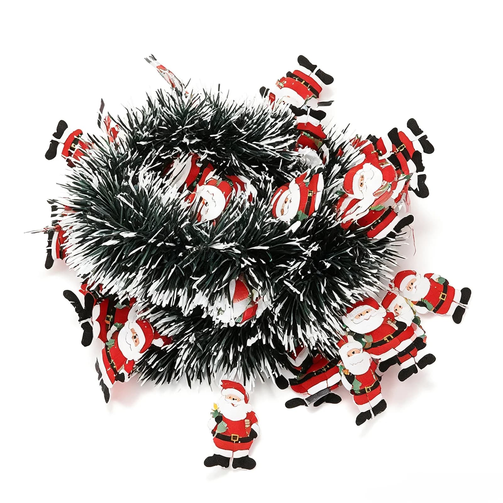 LED tinsel garland lichtsnoer met Kerstman