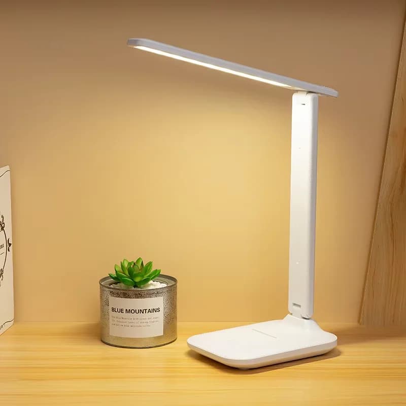 Opvouwbaar dimbaar LED-bureau leeslampje, 3 kleuren