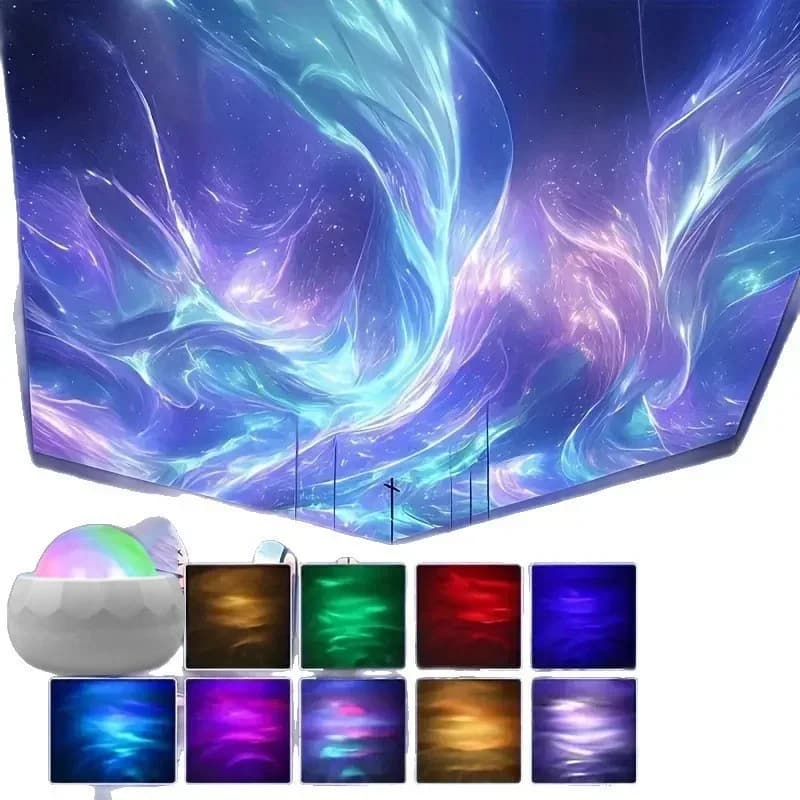 USB UFO Aurora Projector Nachtlampje, Multicolor Sfeer