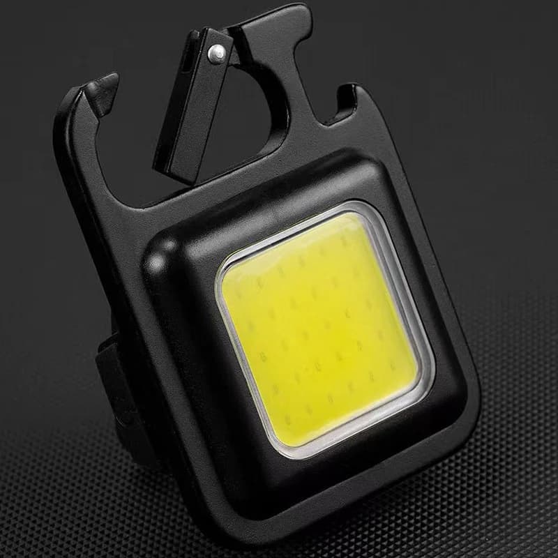 Mini COB LED sleutelhanger werklicht, oplaadbaar via Type-C