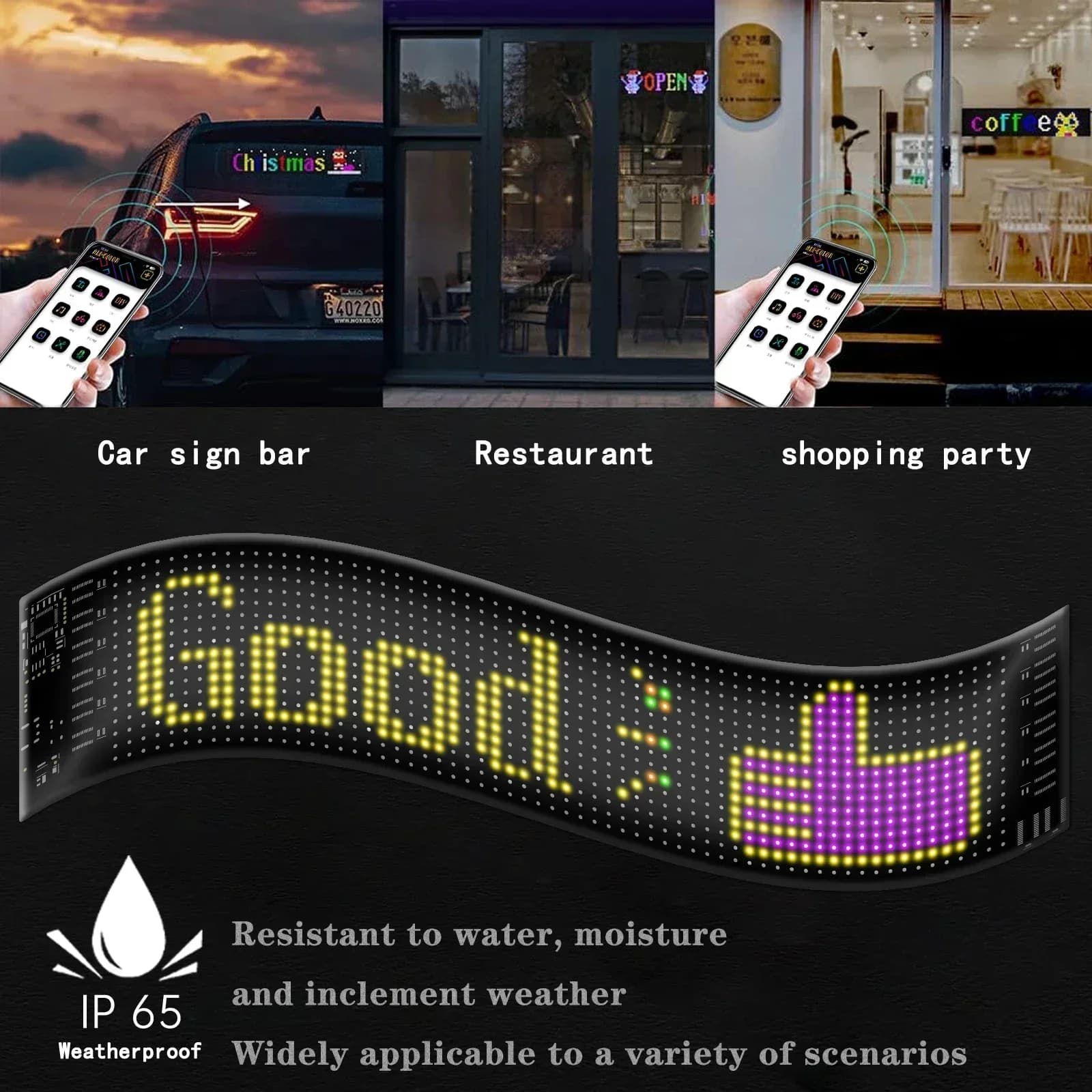 Flexibel RGB LED-matrix pixeldisplaypaneel