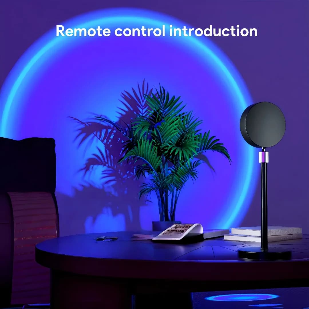 Mini RGB LED Zonsondergang Projectorlamp met Afstandsbediening, USB