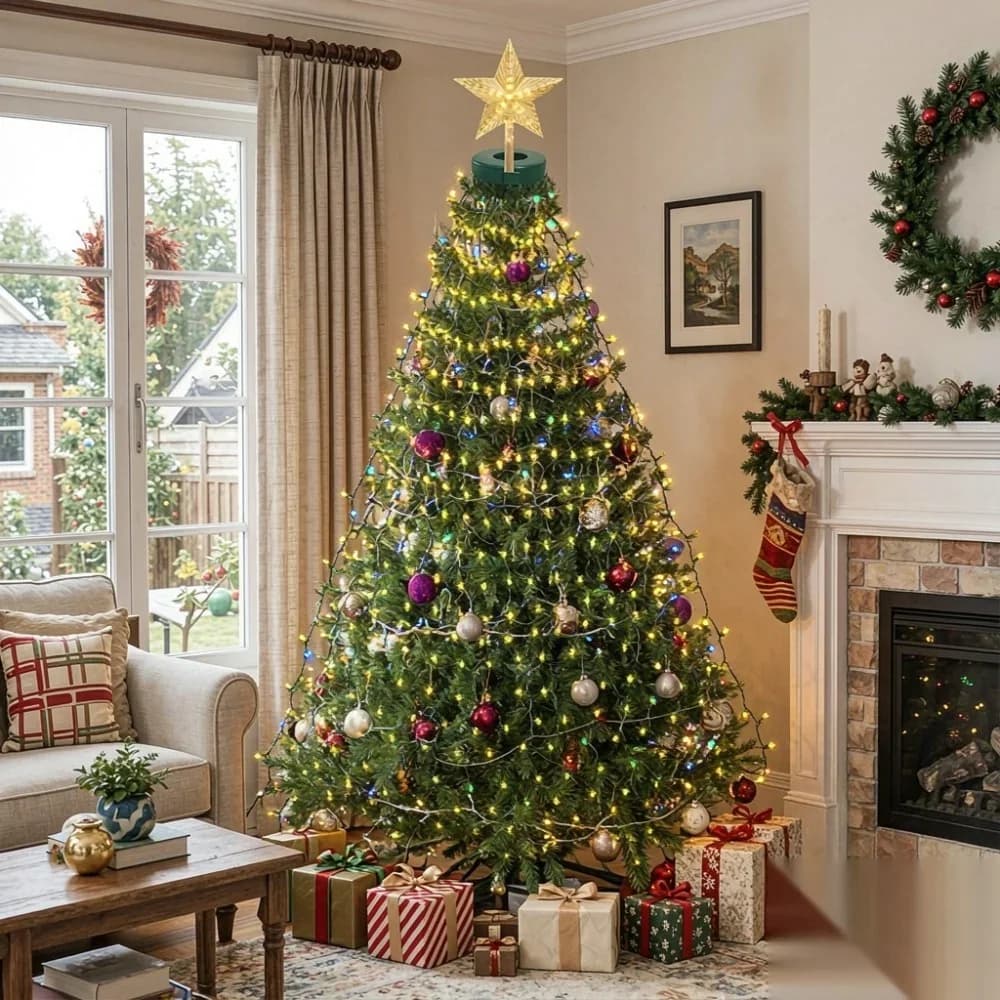 280 LED kerstverlichting met ster en afstandsbediening