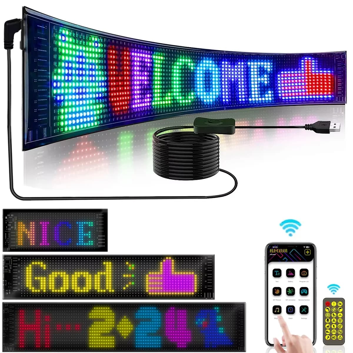 Flexibel RGB LED-matrix pixeldisplaypaneel