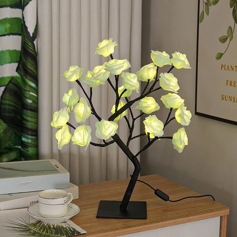 24-LED rozenboompje tafellamp, USB, multicolor