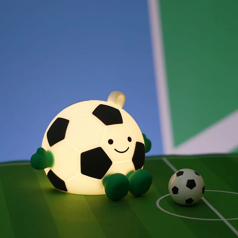 Oplaadbare silicone voetbal-nachtlamp, RGB dimbaar
