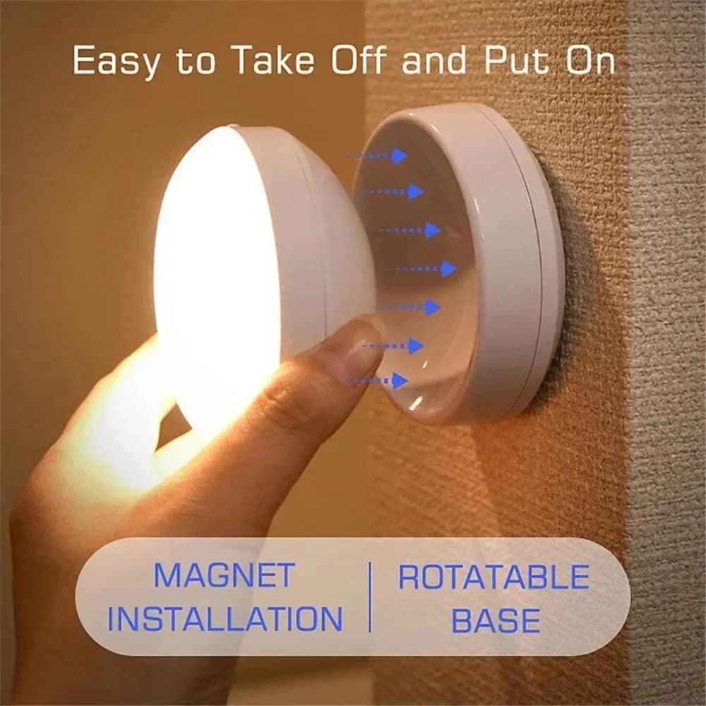Oplaadbare LED-nachtlamp met bewegingssensor voor wandmontage